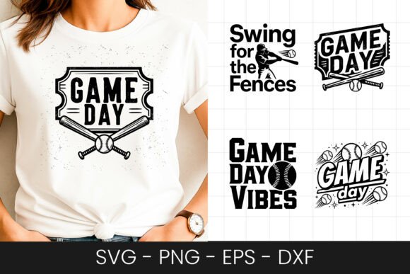 Baseball Game Day Badge Design SVG PNG Review for Real Projects