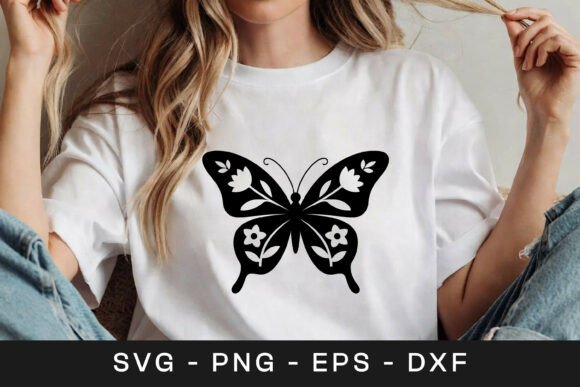 Bold Butterfly Silhouette Design SVG PNG Review for Real Embroidery Projects