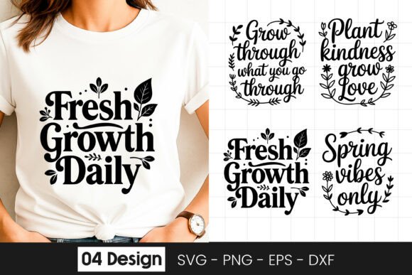 Fresh Growth Daily Floral SVG PNG