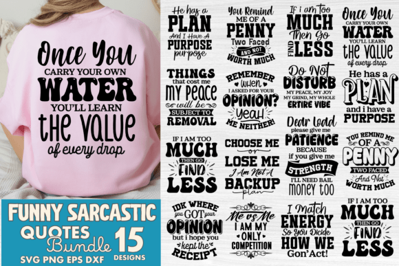 Funny Sarcastic Quotes SVG Bundle