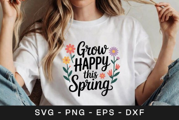 Grow Happy This Spring Floral SVG PNG Review for Real Projects