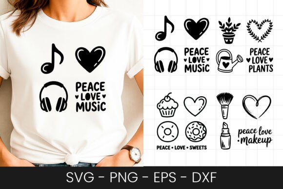 Peace Love Music Headphones Design SVG Review for Real Projects