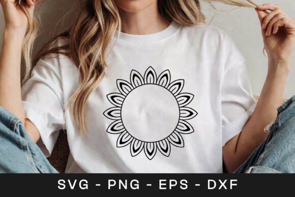 Sunflower Outline Mandala Floral SVG PNG Review for Real Embroidery Projects